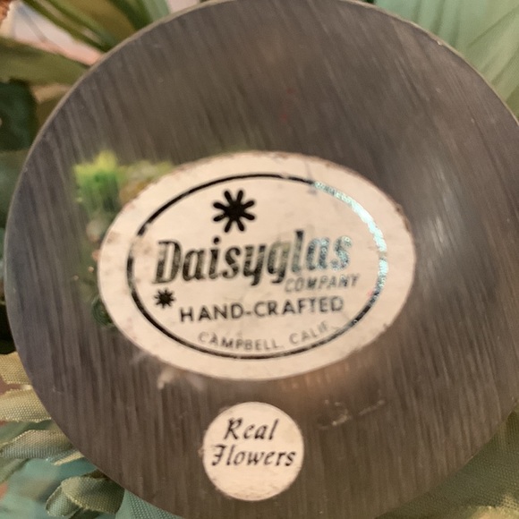 Vintage Daisyglas Company Real Flowers Antique Lucite Paperweight HandCrafted - Picture 3 of 6